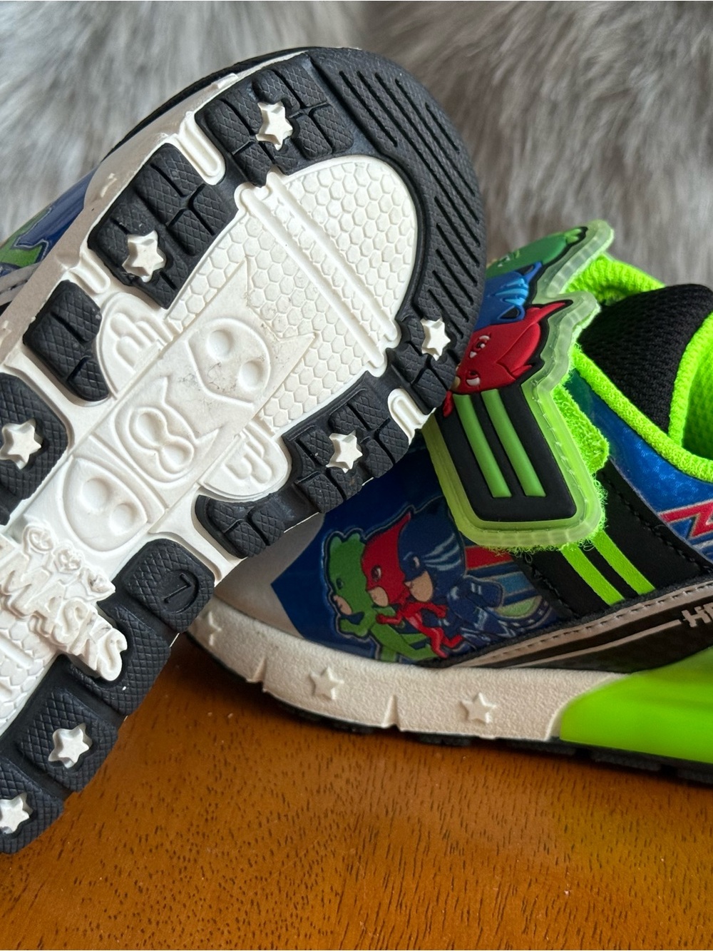 Blue & Neon Green PJ Masks Light-Up Sneakers - Hook-and-Loop - Picture 2 of 3